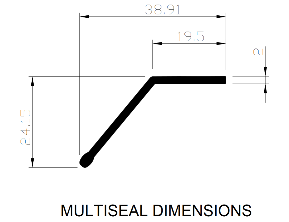 Garage Door Draught Excluder Multi Seal 2.5m