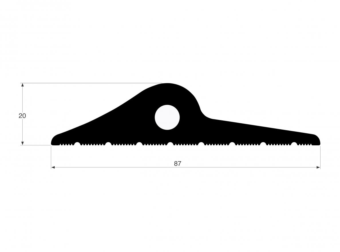 Garage Door Seal Kit 20mm High Black