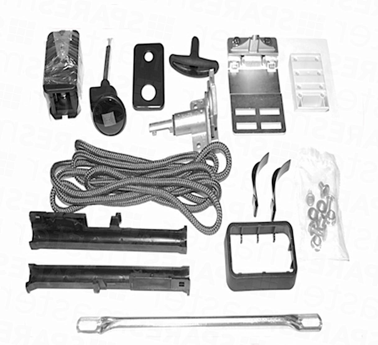 Hormann Black Sectional Garage Door Handle Rear Lock Bar Assembly